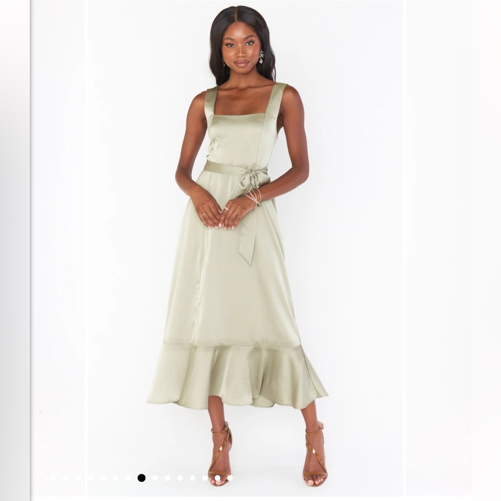 Show Me Your Mumu Claire Dress in Moss Green